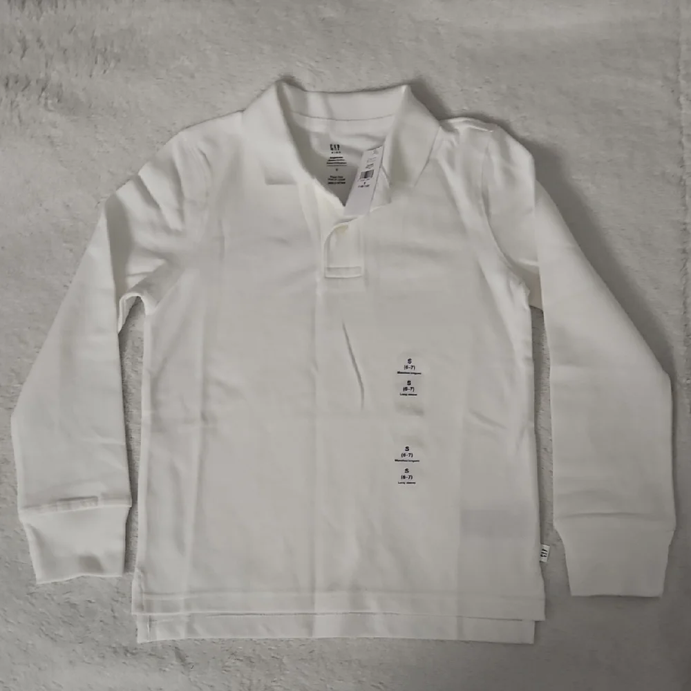Gap Kids Organic Cotton Long Sleeve Polo Uniform Shirt